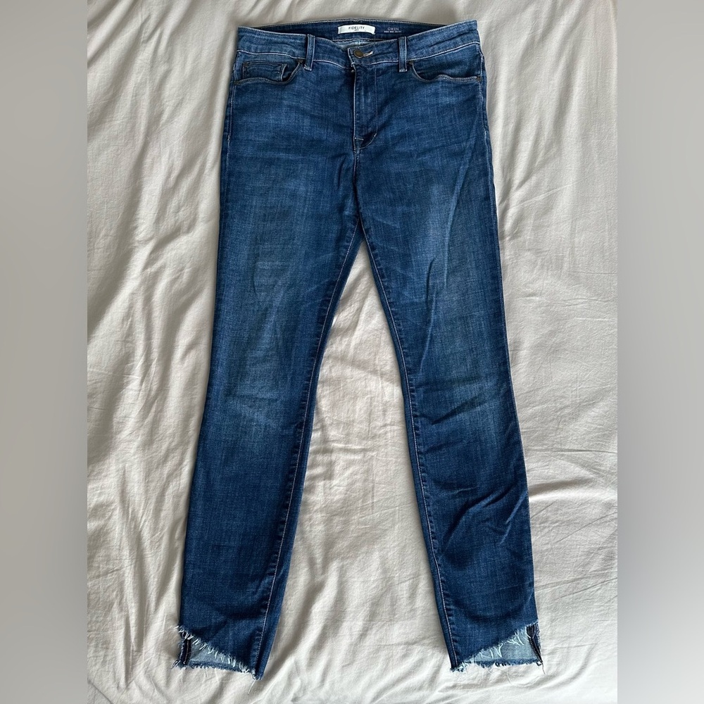 Like new Fidelity Denim Gwen High Rise Skinny Political Blue - Size 29